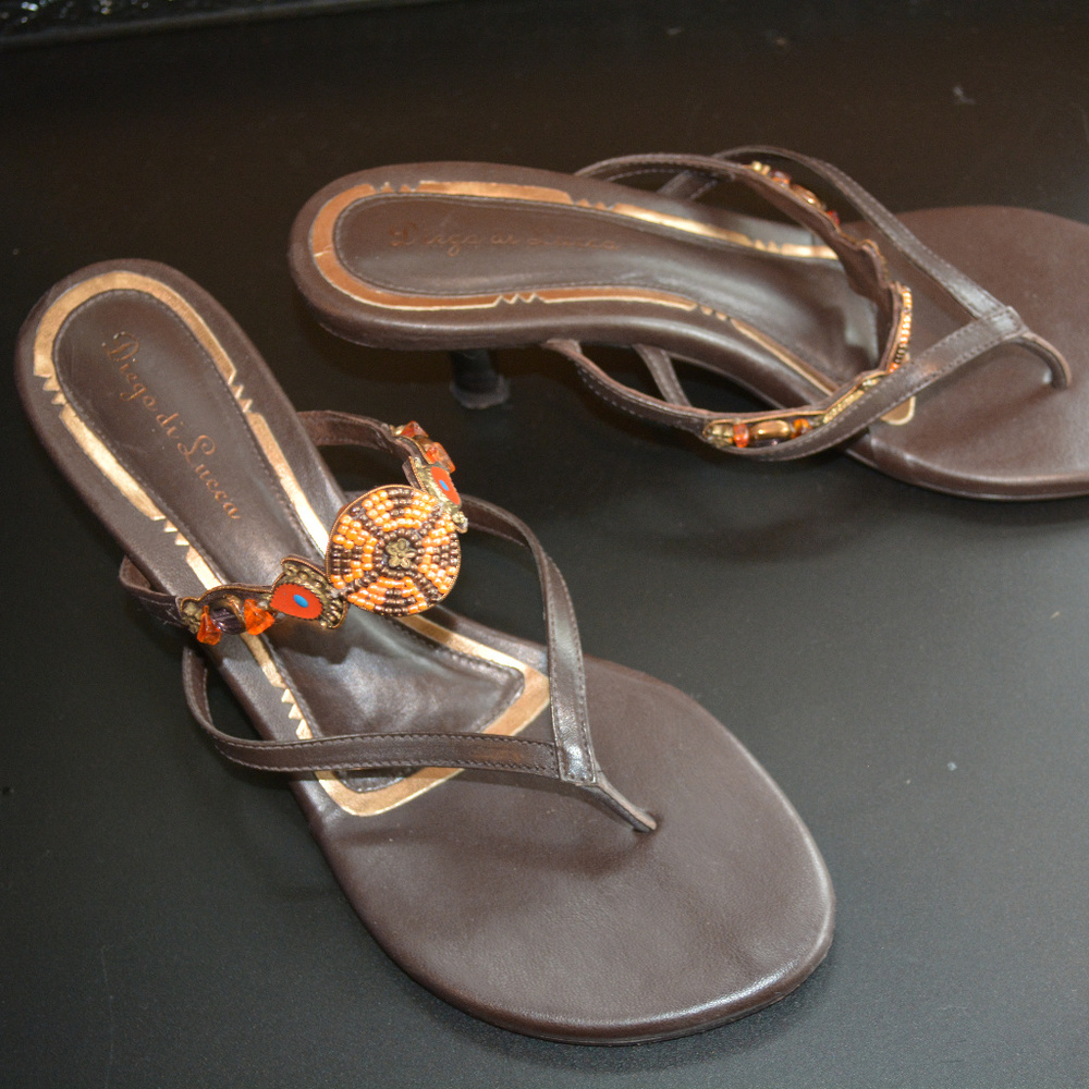 Brown Slide on Low Heels